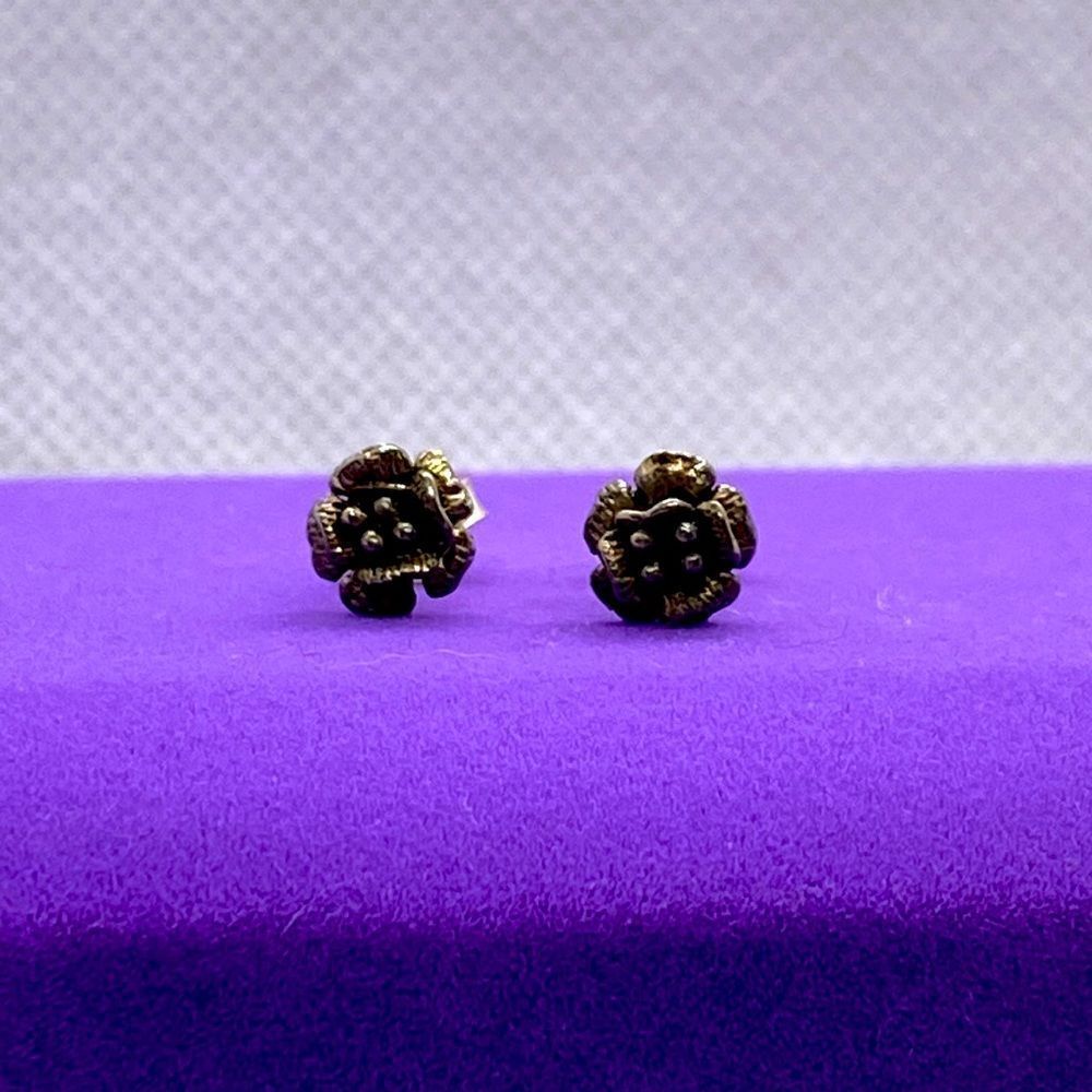 💛 925 Vintage Flower Earrings